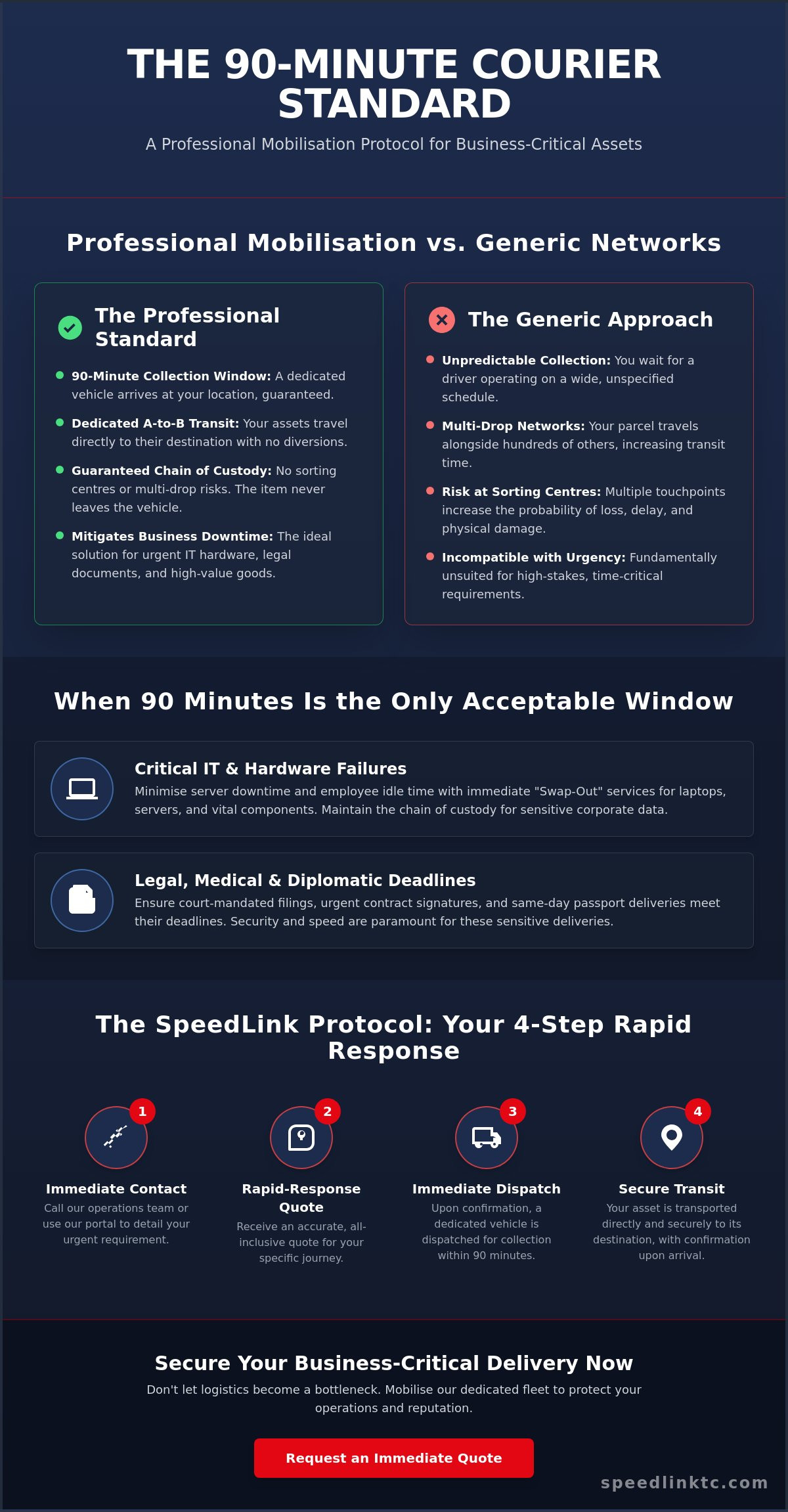 90 Minute Courier: Rapid Response Logistics for Business-Critical Assets