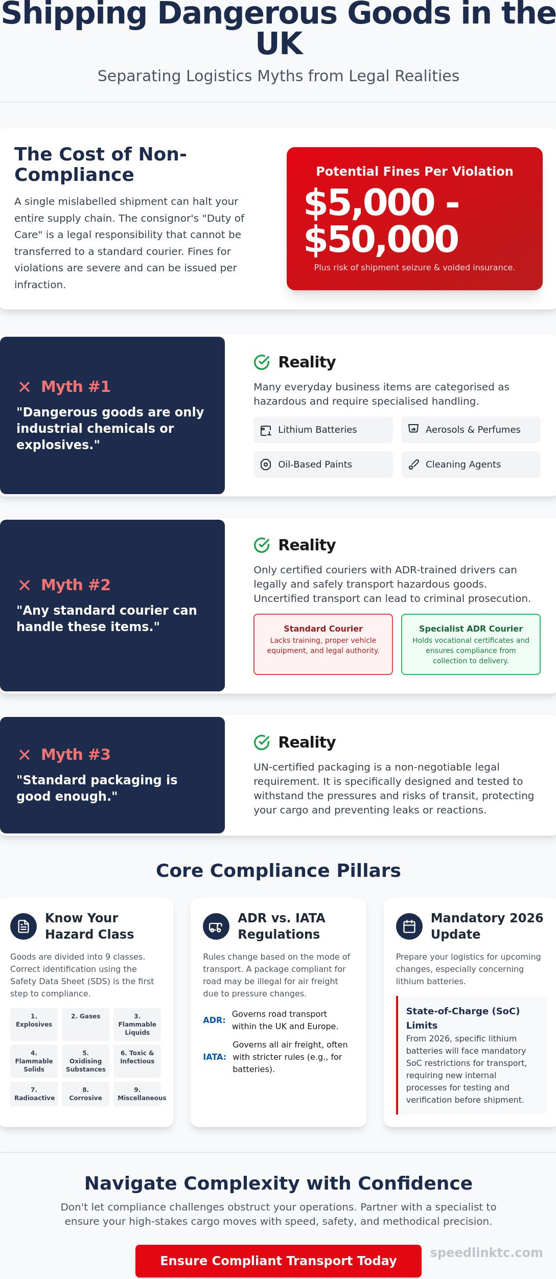 How to Ship Dangerous Goods UK: 7 Hazardous Logistics Myths Debunked