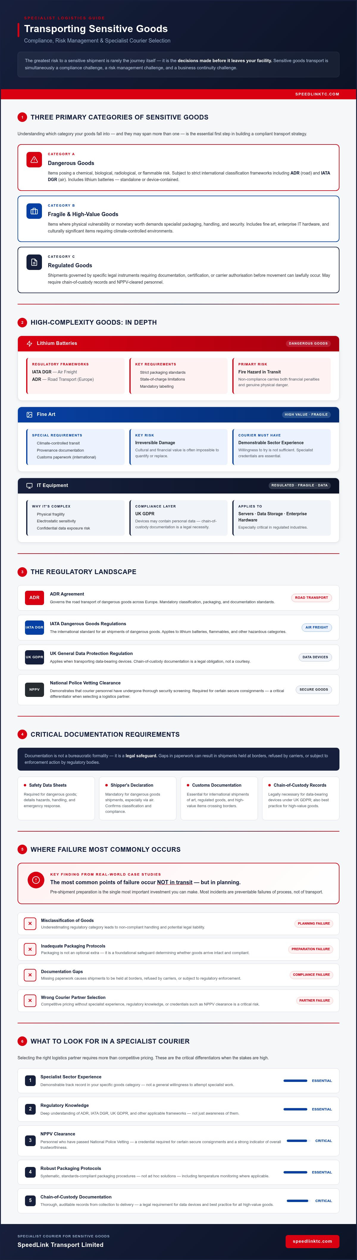 Sensitive Goods Transport: A Comprehensive Guide for Businesses in 2026