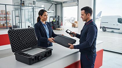 Choose a laptop return courier service by coverage and handling